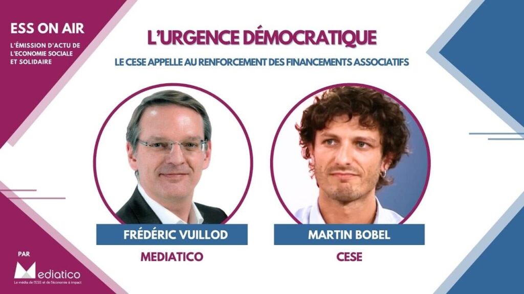 Martin Bobel : « Le CESE appelle à renforcer d’urgence les financements associatifs »